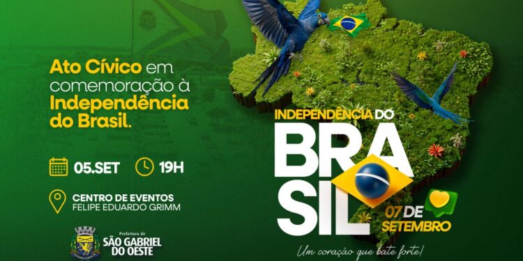 Prefeito Leocir Montanha convida a população para Ato Cívico em celebração à Independência do Brasil
