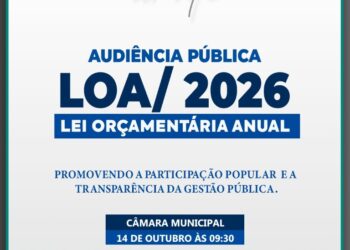Prefeitura de Alcinópolis convoca população para Audiência Pública da LOA 2026