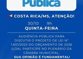 Audiência Pública em Costa Rica discute o orçamento de 2026