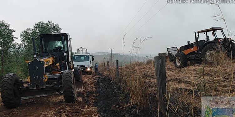 Ação rápida de combate a incêndio em Figueirão impede alastramento do fogo na região da Furna do Macaco