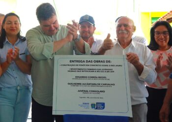 Juvental Consolaro e governador Riedel formalizam entrega de obras que somam R$ 22 milhões em Figueirão