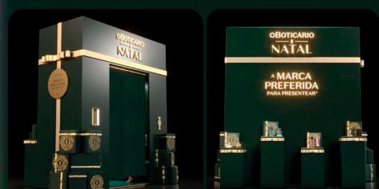 Natal do Boticário cria caixa de presente gigante no Shopping Norte Sul