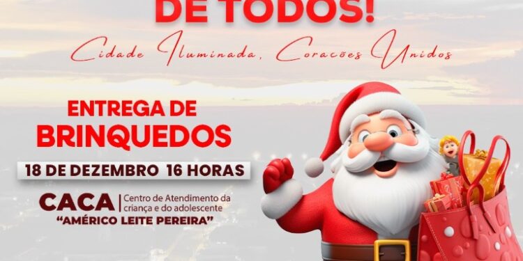 Entrega de brinquedos nesta quinta-feira marca programação natalina em Alcinópolis