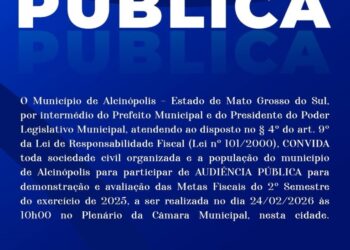 Alcinópolis realiza audiência para prestação de contas do 2º semestre de 2025