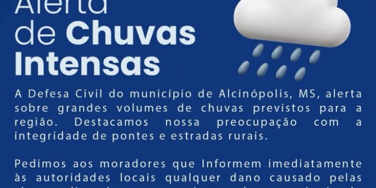 Defesa Civil reforça medidas preventivas após previsão de chuvas em Alcinópolis