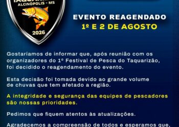 Organização anuncia nova data para 1º Festival de Pesca do Taquarizão