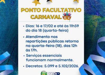 Prefeitura de Costa Rica ajusta calendário de expediente para o Carnaval em fevereiro
