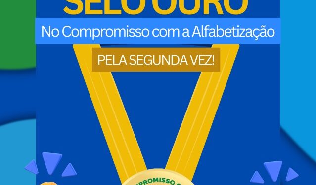 Rede municipal de ensino de Costa Rica alcança novamente Selo Ouro de alfabetização
