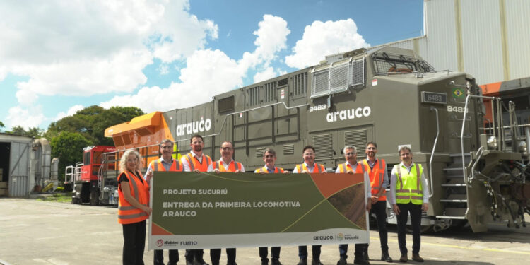 Arauco avança na estrutura logística do Projeto Sucuriú com recebimento das primeiras locomotivas da Wabtec