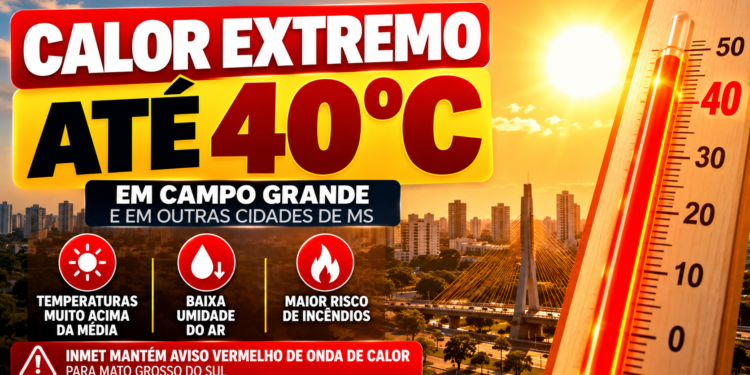 MS segue sob onda de calor e Campo Grande pode chegar a 40°C nesta segunda-feira
