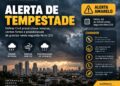 Campo Grande segue em alerta para tempestade e ventos fortes nesta segunda-feira
