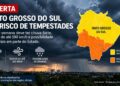 MS terá fim de semana de tempestades e alerta laranja prevê ventos de até 100 km/h