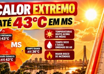 Calor pode chegar a 43°C em Mato Grosso do Sul nesta segunda-feira