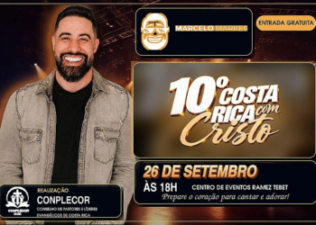 Costa Rica com Cristo chega à 10ª edição e terá show gratuito de Marcelo Markes
