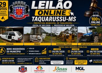 Leilão em MS oferece tratores, caminhões, ambulância e máquinas nesta quarta-feira