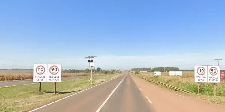 BR-163 terá teste de controle por velocidade média em trecho de São Gabriel do Oeste