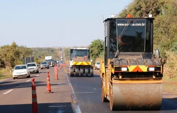 Obras na BR-163 atingem trechos de Camapuã e São Gabriel do Oeste nesta quarta-feira