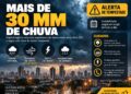 Campo Grande acumula mais de 30 mm de chuva e segue sob risco de novos temporais