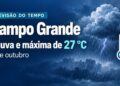 Campo Grande tem previsão de chuva e máxima de 27 °C nesta segunda-feira