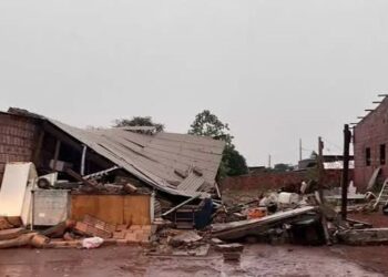 Temporal destelha 25 casas, derruba árvores e afeta estradas em Amambai