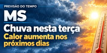 Cemtec prevê chuva em MS nesta terça e elevação das temperaturas nos próximos dias