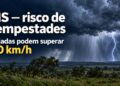 MS tem aumento do risco de tempestades nesta quinta, com rajadas que podem superar 70 km/h