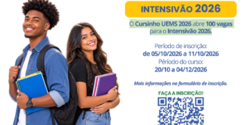 UEMS abre 100 vagas gratuitas em intensivão on-line para Enem e vestibulares